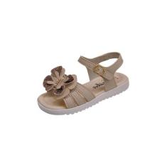 Sandália Papete Infantil Menina Raniel Laço Duplo Marfim, 24