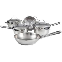 Jogo de Panelas Tramontina Allegra em Aço Inox com Fundo Triplo 5 peça