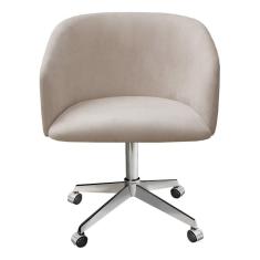Poltrona Atenas Cadeira Decorativa Giratória com Rodinhas Escritório Home Office