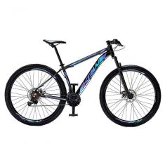 Bicicleta Aro 29 Krw Alumínio Shimano 24 Vel Freio A Disco Suspensão S4 15.5 Preto-Azul E Roxo