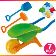 Carriola Brinquedo Infantil De Praia Com Rastelo Pá Usual - Usual Brin
