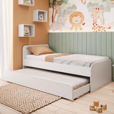 Bicama Caracol Solteiro Branco - Movelbras, Branco, Moderno