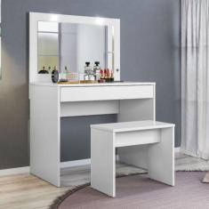 Penteadeira Camarim Atraente com Banqueta Demóbili - Demobile, Branco