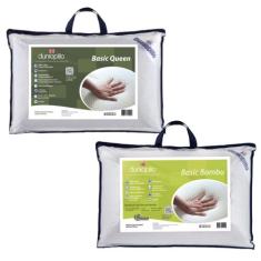 Kit 2 Travesseiros Linha Basic - Um Bambu e Um Queen - Dunlopillo