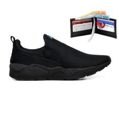 Tênis + Carteira Masculina Original Esportivo Casual Lançamento Cores 