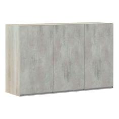 Armário Para Cozinha 120cm 3 Portas Lis Legno Crema - LUCIANE MÓVEIS