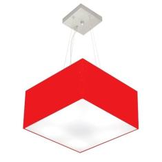 Lustre Pendente Quadrado Vivare Md-4005 C pula Em Tecido 21/3