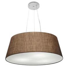 Lustre Pendente Cone Vivare Md-4072 Cúpula Em Tecido 30/80x65