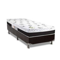 Cama Box Solteiro: Colchão Espuma Luckspuma D33/Ag65 Aspen Super Firme + Base Black(88X188)