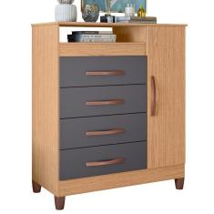 Cômoda Turquesa 1 Porta e 4 Gavetas - Móveis Albatroz