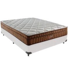 Cama Box e Colchão Anjos Star Pillow In Casal Anjos,  Branco