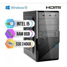 Computador PC CPU Intel Core i5 8GB SSD 240GB Windows 10 HDMI Full HD 