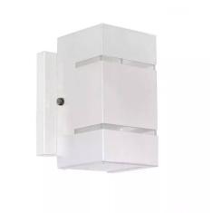 Arandela Dois Fachos Frisos Efeito Uso Externo 1401 Branco