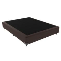 Cama Box Casal Marrom De Madeira 138cm Kazamix - Kaza Mix