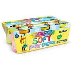 Massinha Soft Baby Colors com 6 cores 7376 Acrilex