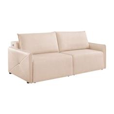 Sofá 2 Lugares Retrátil Urban com USB Linho Bege Claro 160 cm - Estofa