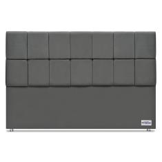 Cabeceira Piave Veluto Cinza King (12x188x125) - Ortobom