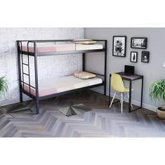 Cama Beliche Completa Casa Preto Fosco