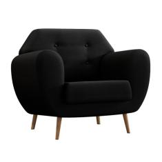 Poltrona Beegees Suede Preta