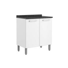 Balcão De Cozinha Gourmet 7120 2 Portas C/ Tampo 80cm Branco - Bertolini