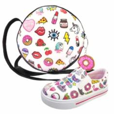 Kit Infantil Bolsa e Tênis Stickers, Magicc Kids