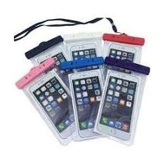 Capa Case Bolsa Prova D'Água PVC Impermeável com Alça, 6 Polegadas (Azul)