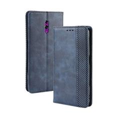 Capa para Oppo Reno, capa flip carteira de couro para Oppo Reno, capa magnética retrô para celular, capa carteira de telefone com compartimentos para cartão