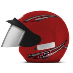 Capacete Aberto Feminino Masculino Mixs Up, VERMELHO, 56