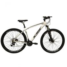 Bicicleta Aro 29 Ksw Xlt Alumínio 24v Câmbios Shimano Garfo Com Trava No Ombro - Branco Tam.19