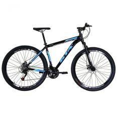 Bicicleta Aro 29 Gta Start Alumínio 27v K7 Freio Disco Mecânico Garfo Suspensão - Preto-azul Tam.21