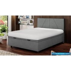 Base Cama Baú Casal Linho - SkyBox - SKYBOX BOX E BAÚS, Cinza