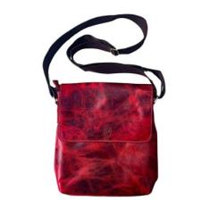 Bolsa Carteiro Pasta Lateral Couro Bovino Estilosa Atemporal-Unissex