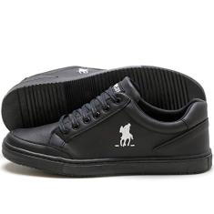 EC Shoes Tênis Casual Masculino Polo Plus 37 - 45 Preto