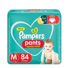 Fralda Pampers Pants Ajuste Total M 84 unidades