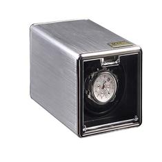 Enrolador de relógio automático, caixa de enrolador de relógio único automático para 1 relógio com caixa de exibição de armazenamento de relógios giratórios de motor silencioso