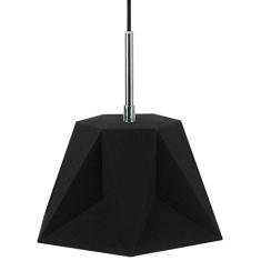 Pendente Bella Iluminação Poli No Voltagev Cromado E Preto