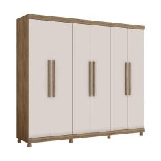 Guarda Roupa Antares 100% MDF 6 Portas 5 Gavetas com Pés - Lanza