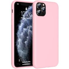 JOOSKO Capa para iPhone 11 Pro, capa de silicone macio premium, toque macio e sedoso, [proteção contra quedas de máquina de corpo inteiro] Capa à prova de choque forrada de microfibra resistente a