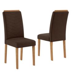 Conjunto 2 Cadeiras Lisboa Cinamomo/ Marrom - Moveis Arapongas