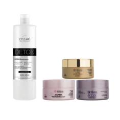 Cronograma Capilar e Shampoo Desintoxicante Hortelã 1 Litro - Dyusar  