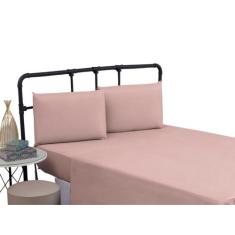 Lençol Cama Box Solteiro Avulso 100% Algodão Sem Elástico Liso Percal 