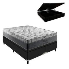 Cama Box Baú King Preto Palermo Molas Ensacadas Portobel