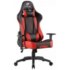 Cadeira Gamer Cruiser em Poliuretano - Preta/Vermelha