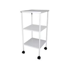 Mesa Auxiliar 3 Prateleira 40X40x80 Pintada Rodizio