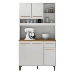 Armário de Cozinha Ametista Branco Cinamomo - Valdemóveis - VALDEMOVEI