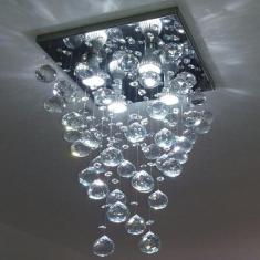 Lustre de cristal para sala,quarto com 60cm de altura ,base de inox es