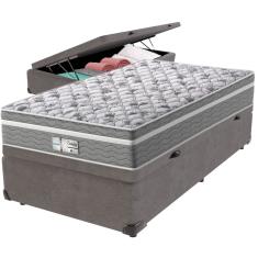 Cama Box Baú e Colchão Evolution Molas Ensacadas Solteiro Probel