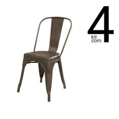 Conjunto 4 Cadeiras Tolix - Bronze