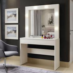 Camarim Com 1 Gaveta E Led - Romance-off White - Mavau Móveis