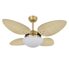 Ventilador Teto Volare Dourado Vd42 4 Pás Natural 220V